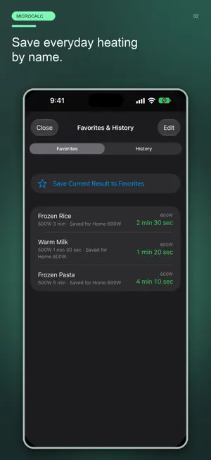 MicroCalc for microwave oven screenshot 2