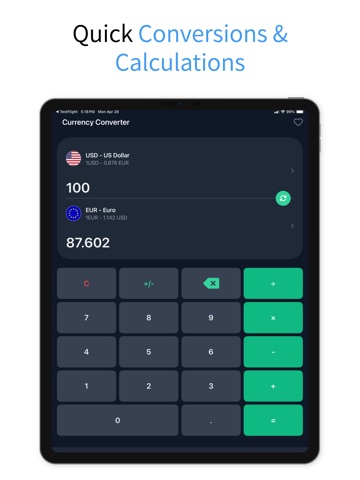 World Currency Converter FOREX iPad screenshot
