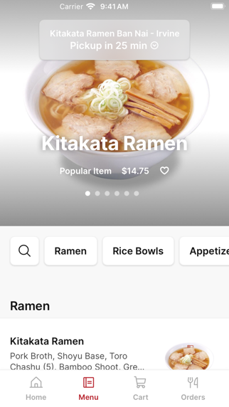 Kitakata Ramen Ban Nai Irvine iPhone screenshot 2 - Food & Drink app