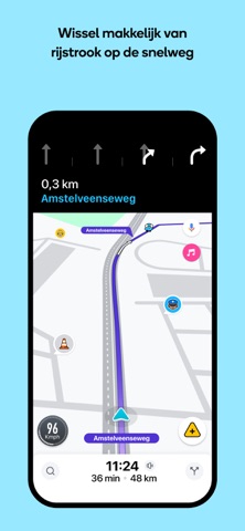 Waze-navigatie en live verkeer App Store preview screenshot 4