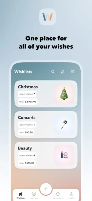 Wishlists - online wishlist screenshot 1