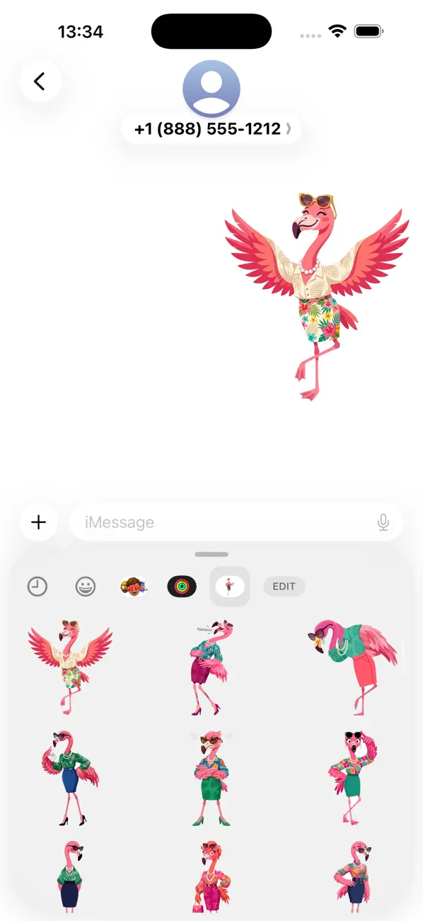 Screenshot #3 pour Fashion Flamingo Stickers