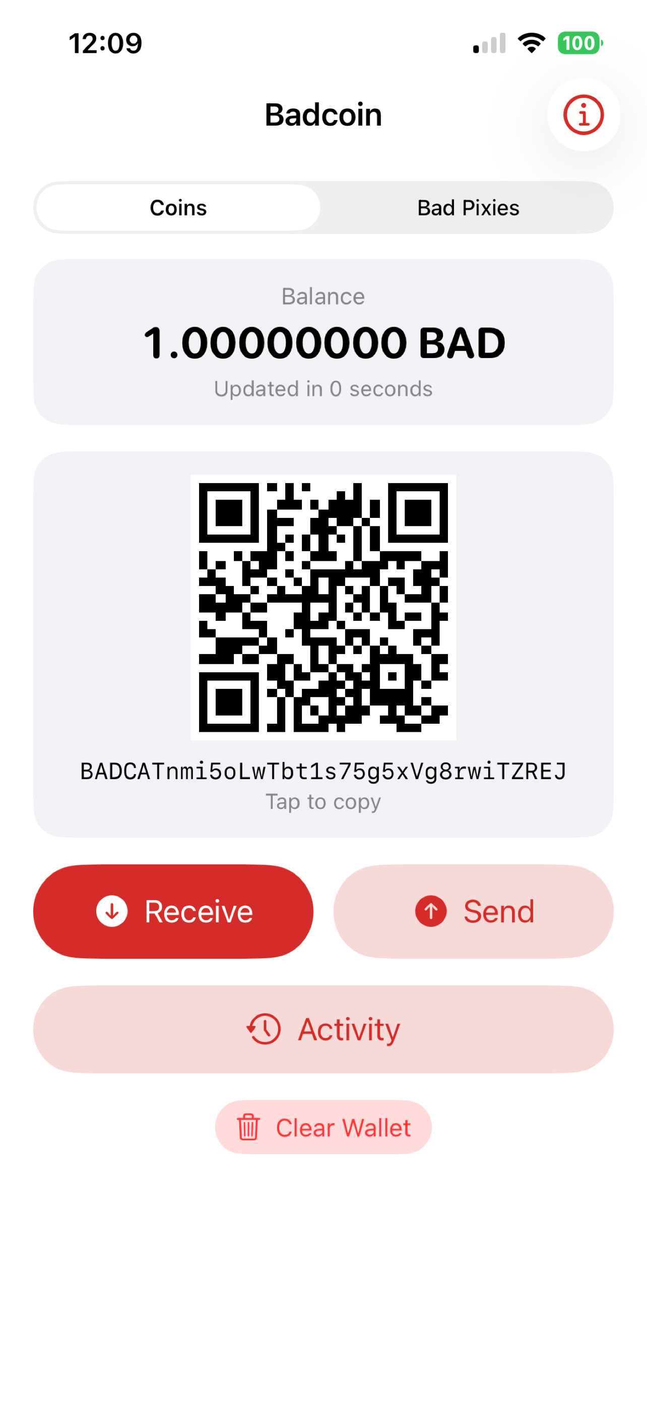 Badcoin Wallet screenshot 3