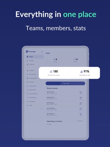 Presengo: Attendance Register iPad screenshot