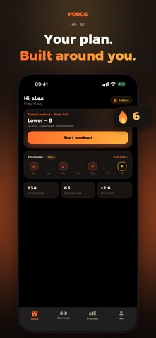 Forge: Gym & Fitness Coach iPhone screenshot