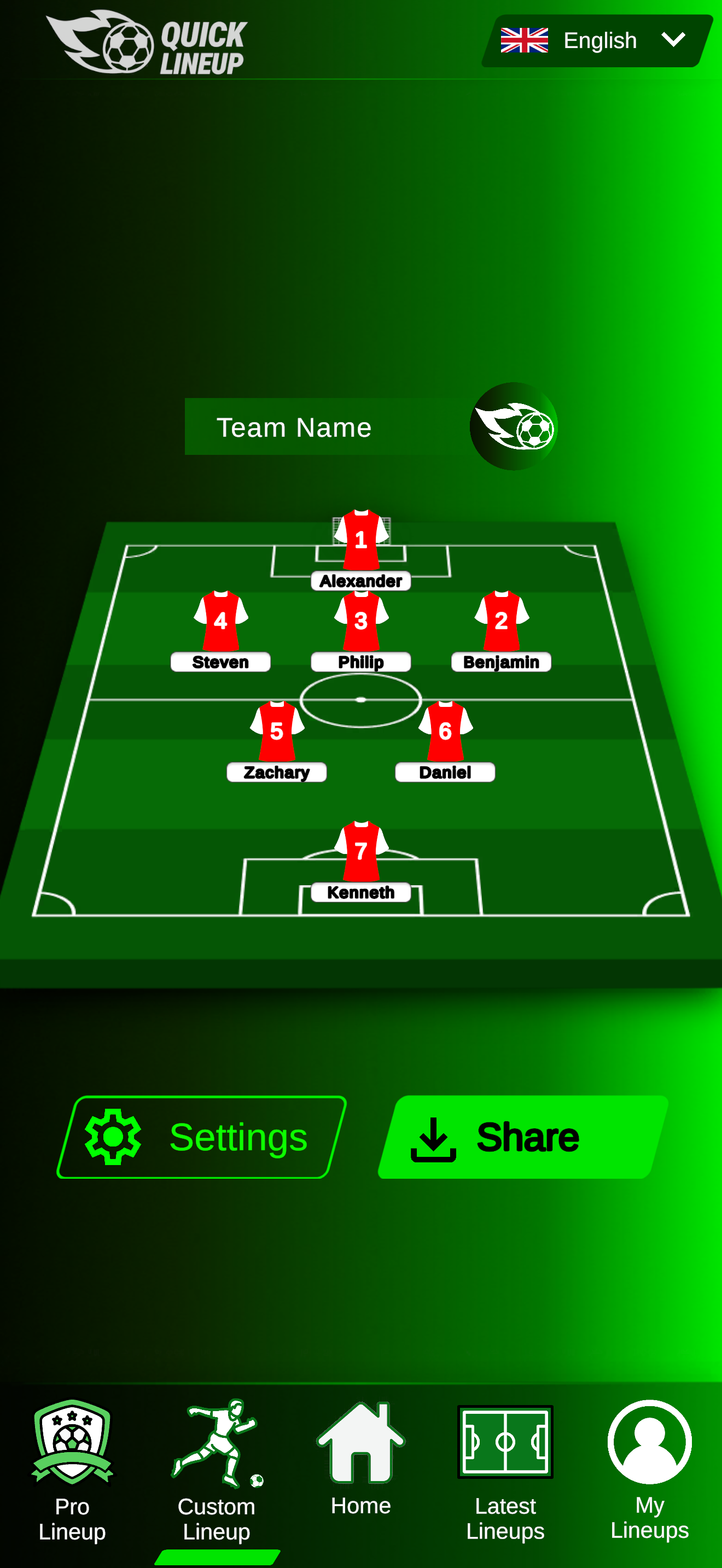Quick Lineup: Team Builder screenshot 5