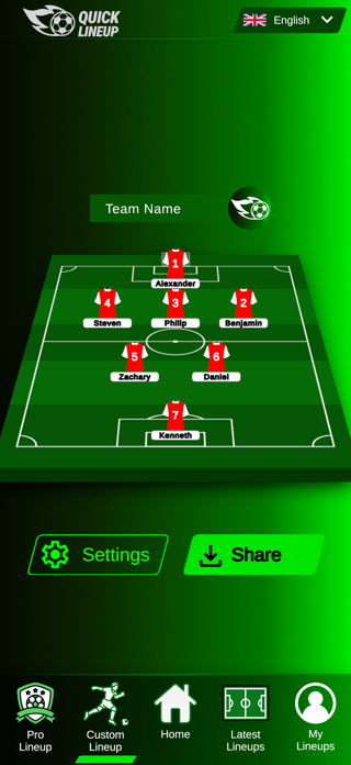 Quick Lineup: Team Builder Screenshot 5 of 7