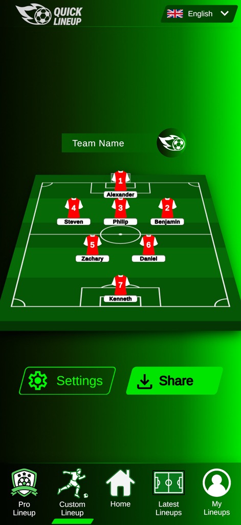 Quick Lineup: Team Builder - Sports App | MWM