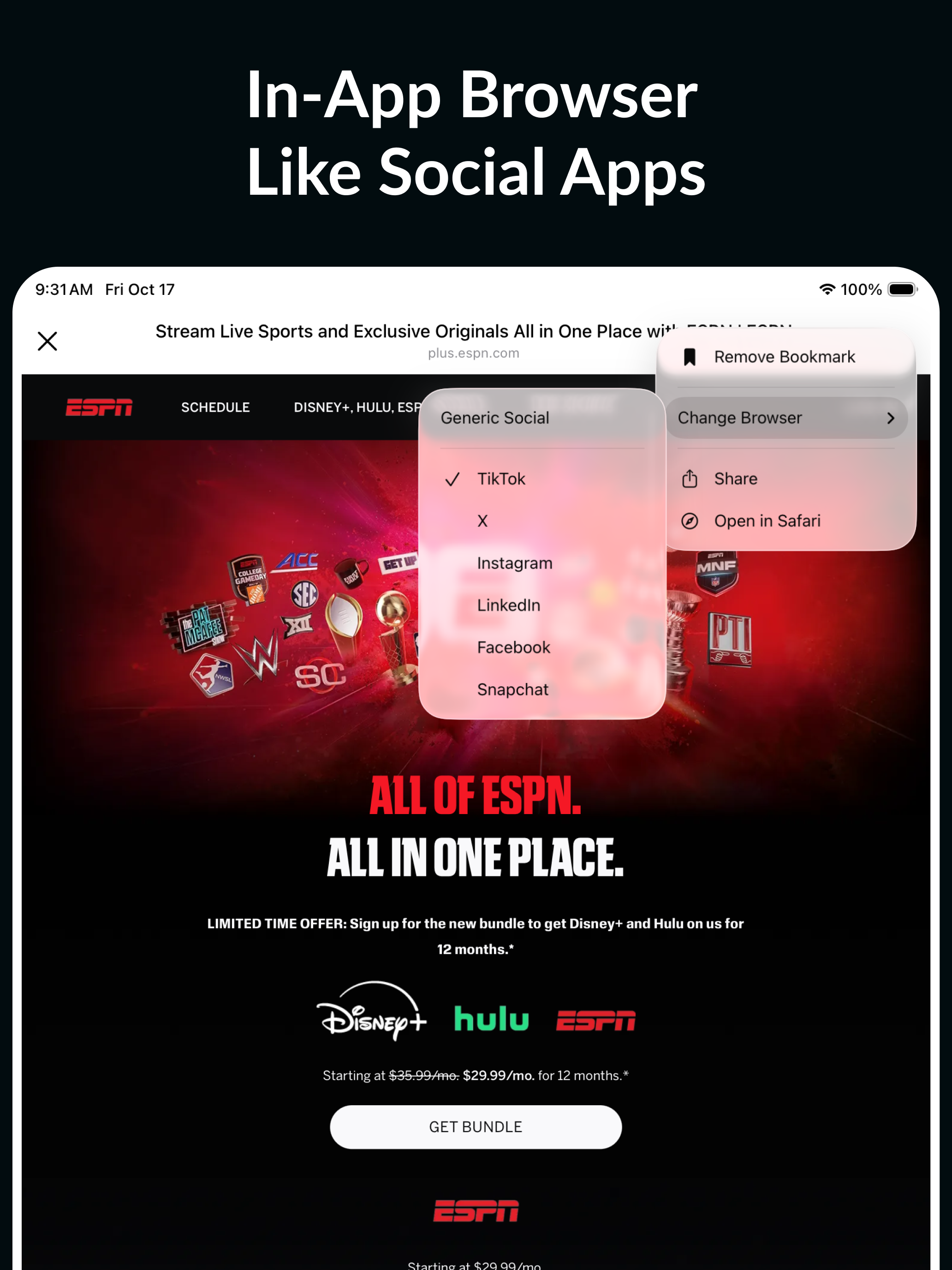 Browser Peek: See Social Links