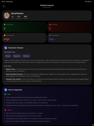 Stalker AI: Profile Tracker iPad screenshot