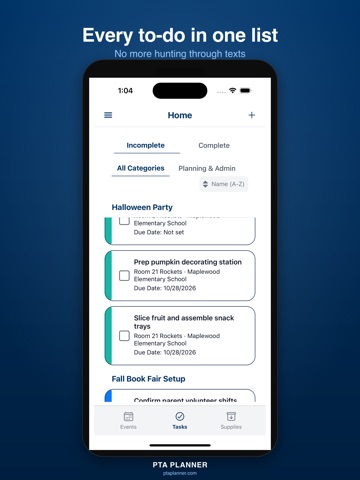 PTA Planner: Room Parent App iPad screenshot