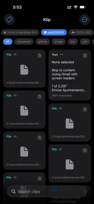 IO Mobile Lab - Klip screenshot 3
