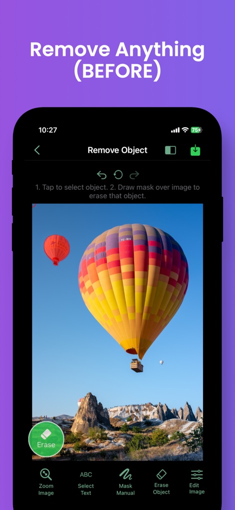 remove watermark erase objects - Graphics & Design App | MWM