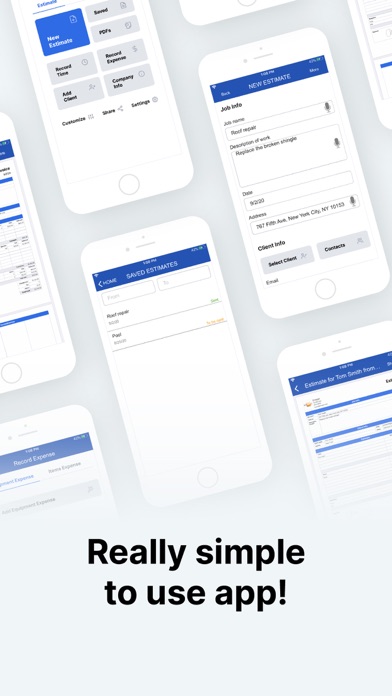 Job Estimates & Invoices Screenshot