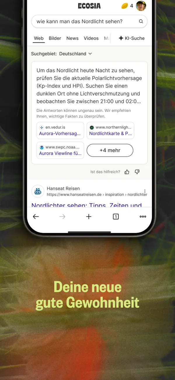 Ecosia: Browse to plant trees Screenshot 4