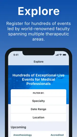 Captura de pantalla de Medscape LIVE! en iPhone 1