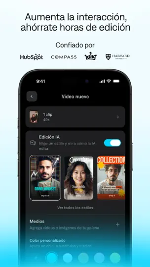 Captura de pantalla de Captions: Vídeos Cortos Con IA en iPhone 2