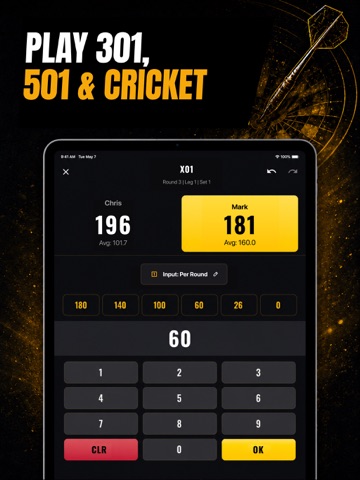 Dart Scoreboard: Score Keeper iPad screenshot