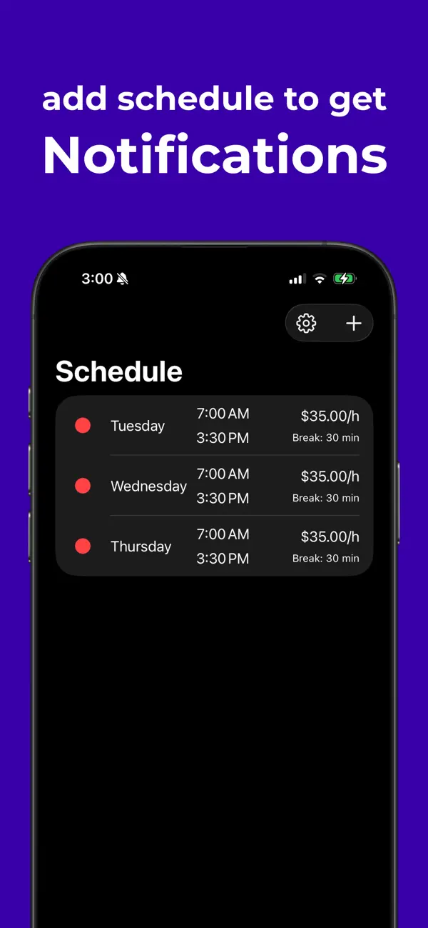 #3. Weekly Shift Tracker (iOS) Ved: Leonardo Rodrigues