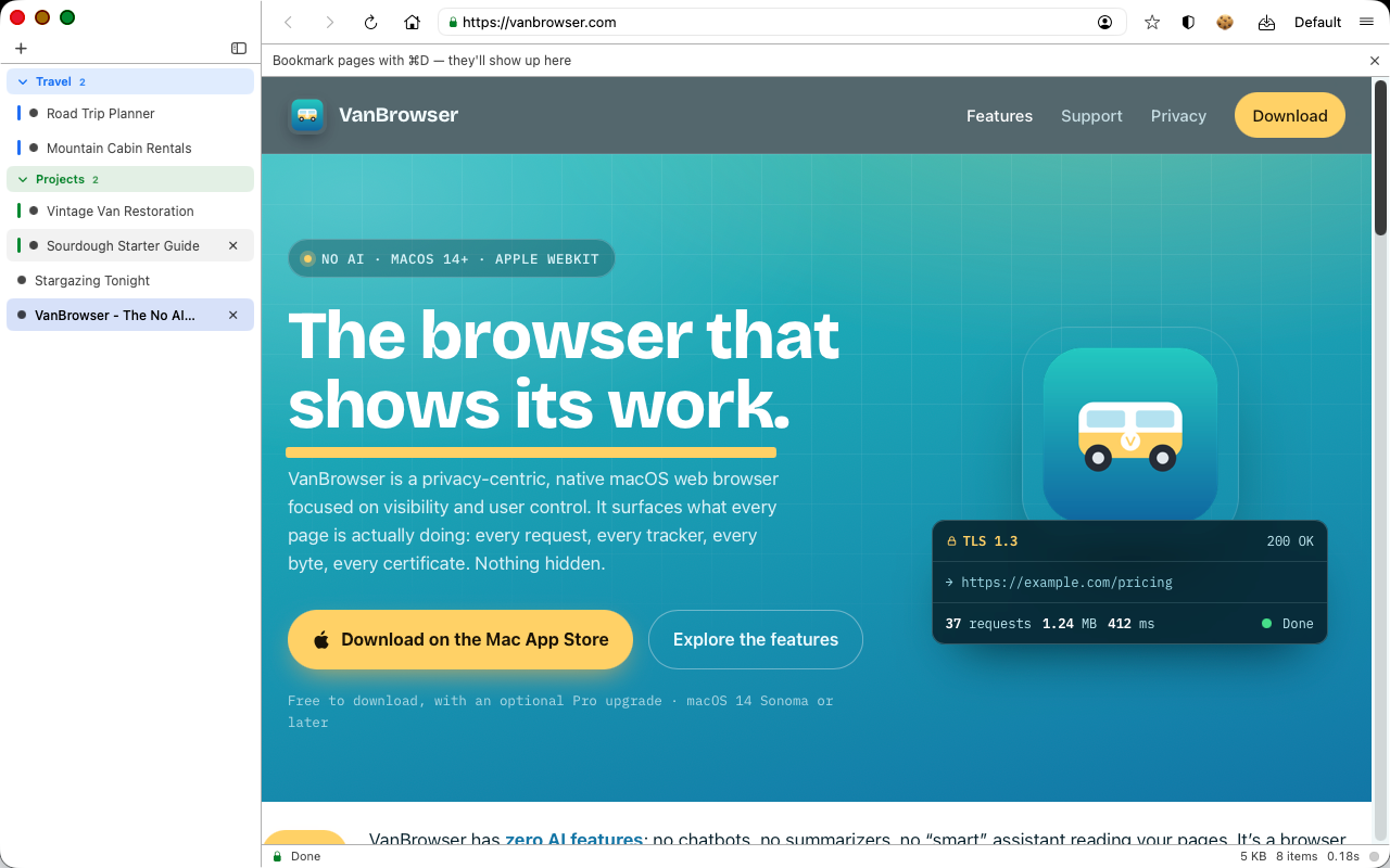 VanBrowser: Private Browser screenshot 17