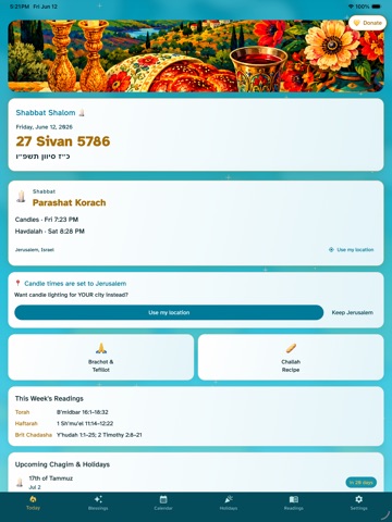 Messianic Jewish Calendar iPad screenshot