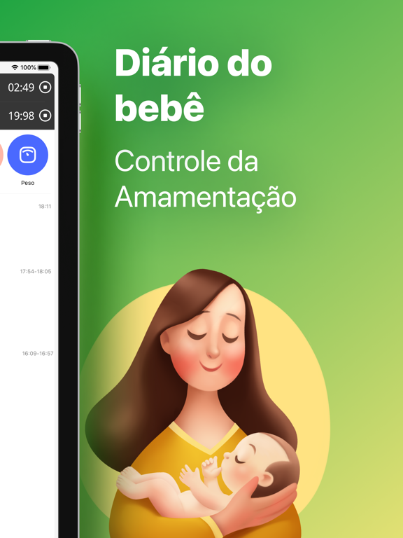 Meu Bebê－Diário de Amamentação iPad screenshot 2