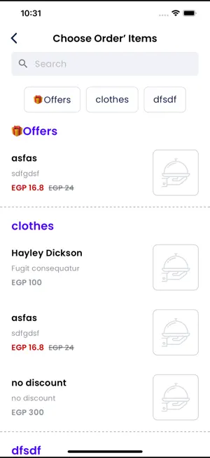 Alimento - Order taking screenshot 2