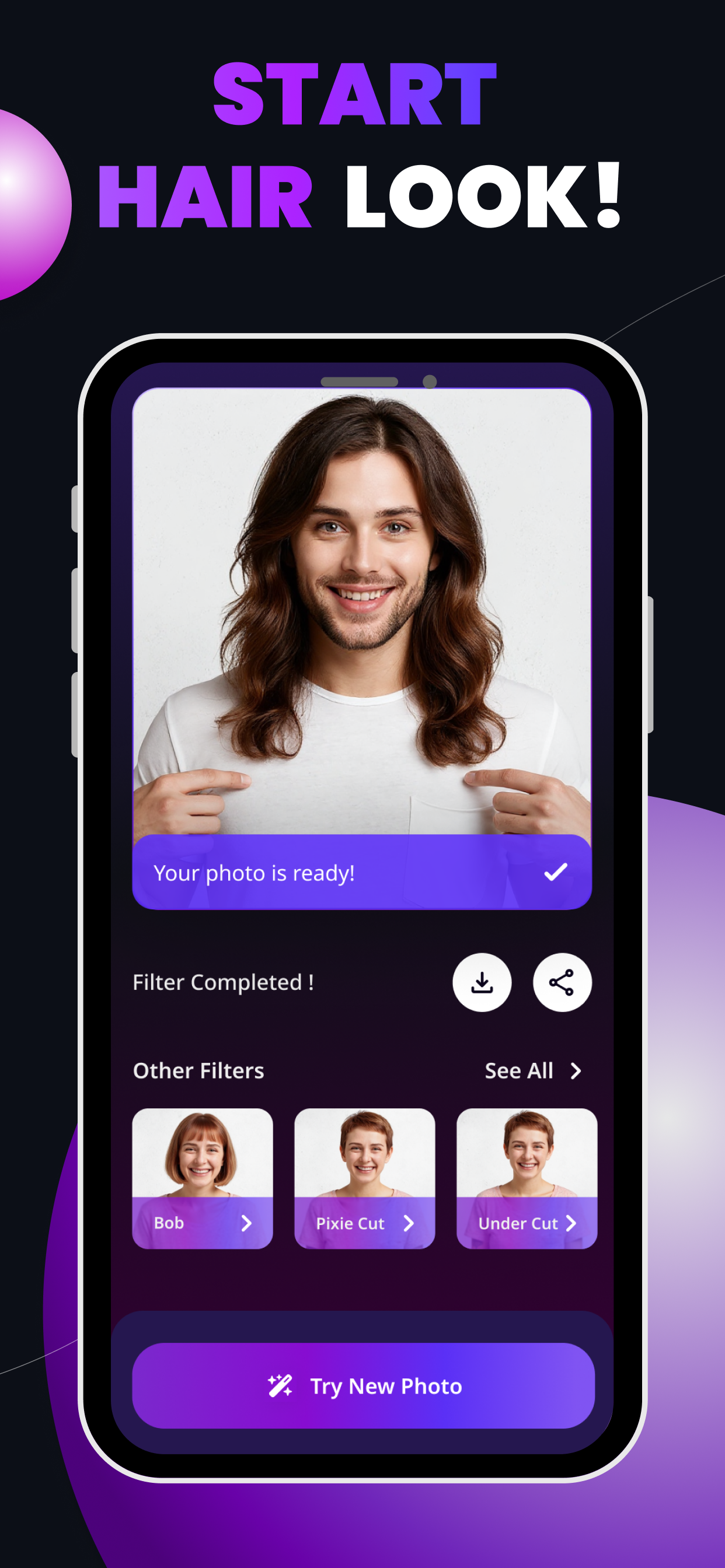 Bald Filter-Haircut AI Changer screenshot 2