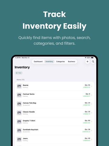 My Inventory Stack iPad screenshot