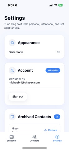 Ping - Relationship Management Screenshot 3 of 3