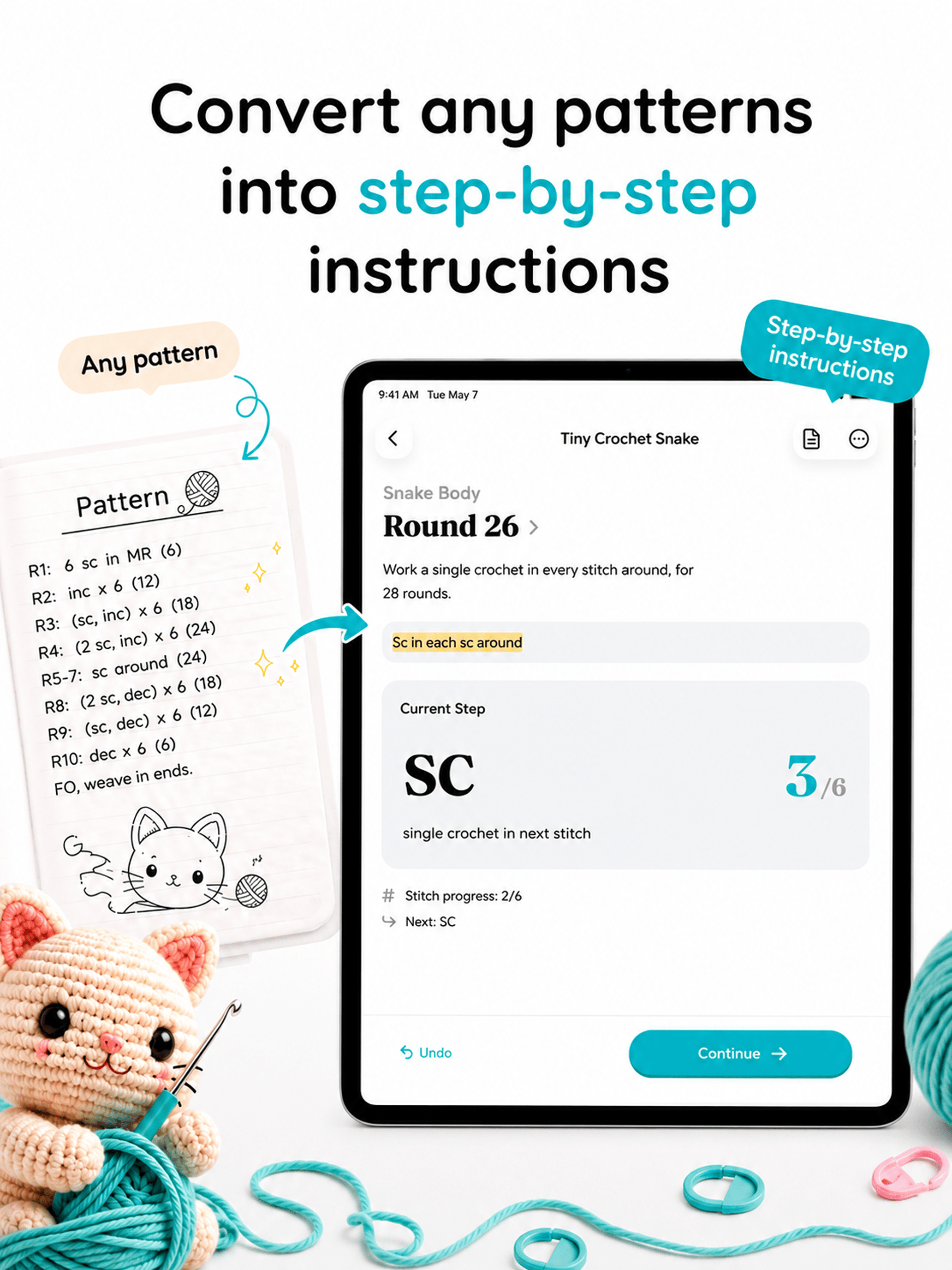Crochet Pal: Row Counter App