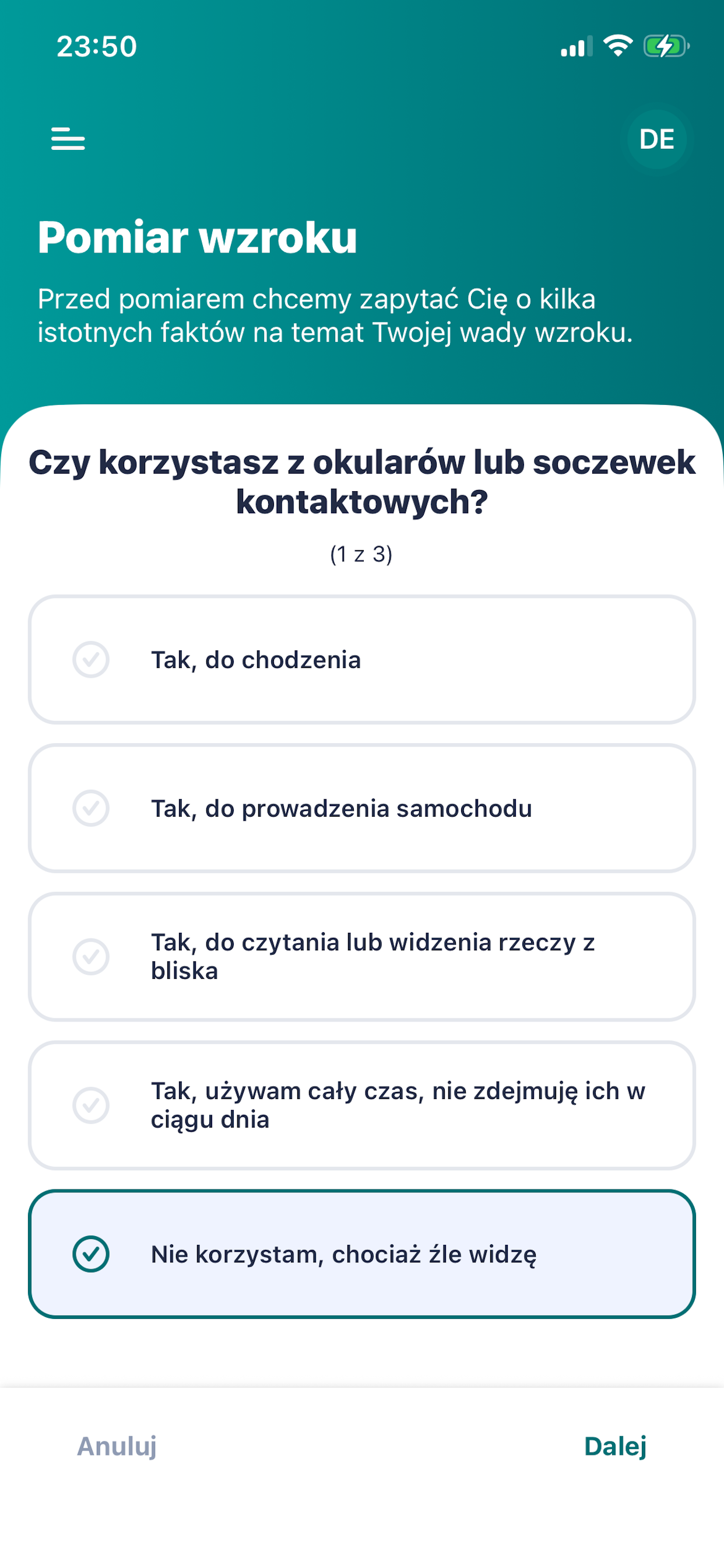 OptegraNow: Test Wzroku