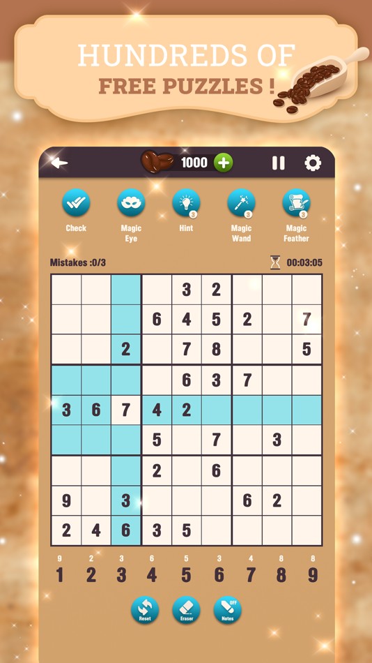 #4. Sudoku Beans: Coffee Cafe (iOS) Podle: Gaurav Vara