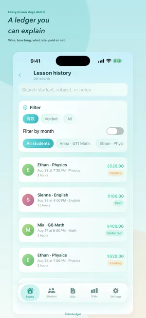 TutorLedger screenshot 3