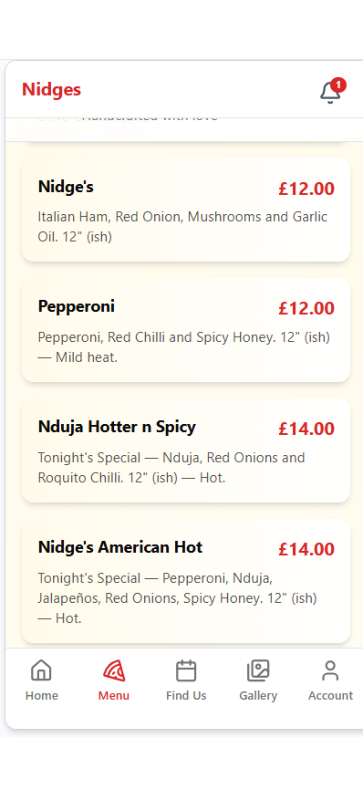 Nidges Artisan Pizza screenshot 5