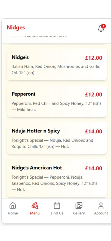 Nidges Artisan Pizza screenshot 5