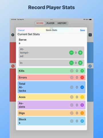 Voller: Volleyball Scoreboard iPad screenshot