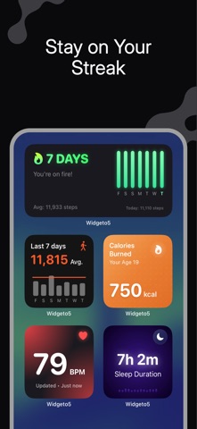 Widgeto5: Photo & Data Widgets iPhone screenshot
