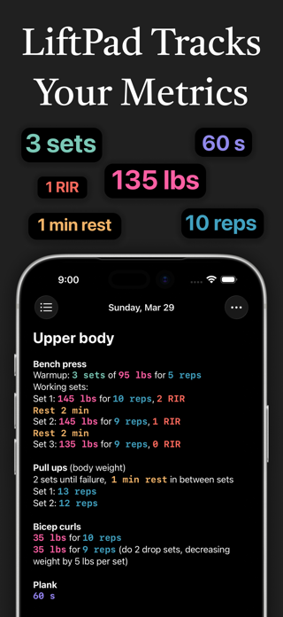 Workout Tracker - LiftPad Screenshot 2 of 5