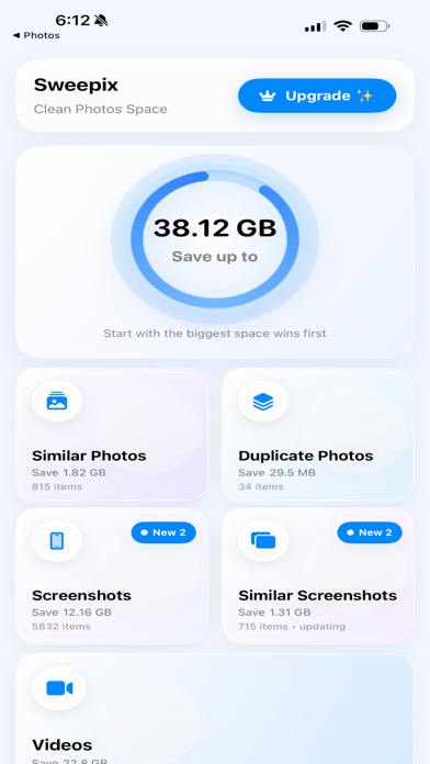 Screenshot #1 pour Sweepix : Clean Photos Space