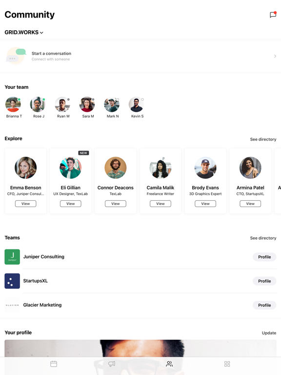 Grid.works iPad screenshot 5 - Productivity app