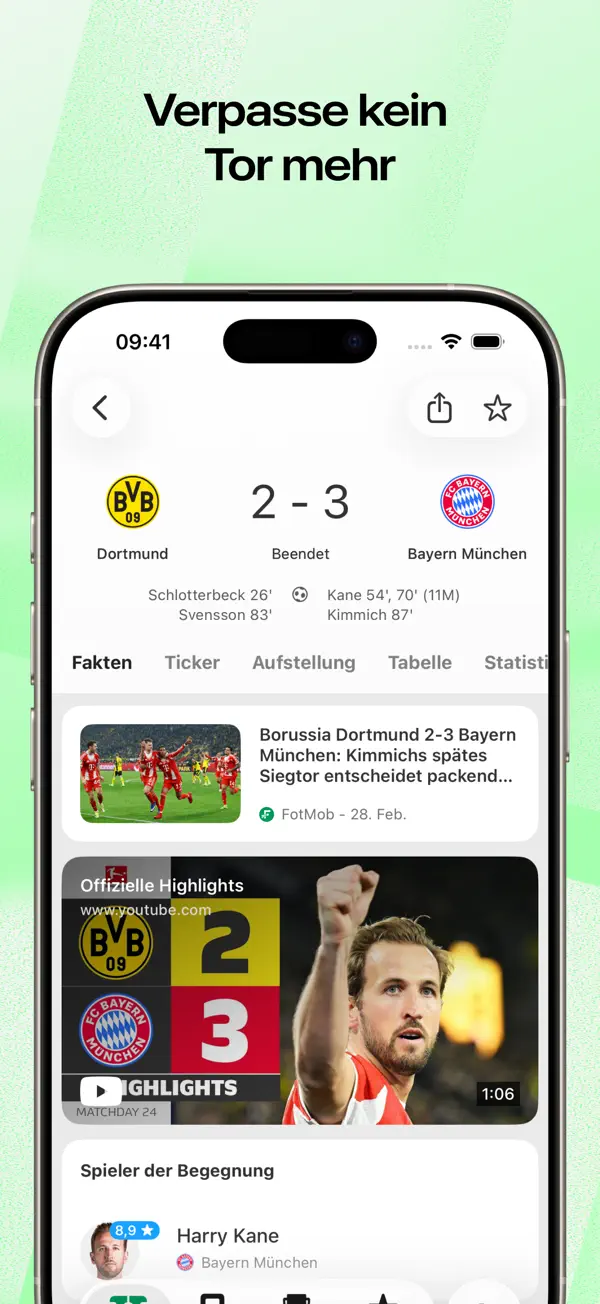 FotMob - Fußball Ergebnisse iPhone App Screenshot 3 – Sport