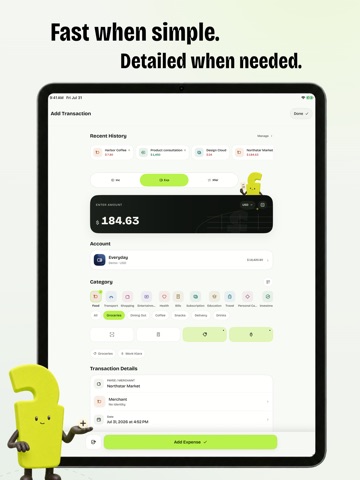Fint: Budget & Expense Tracker iPad screenshot