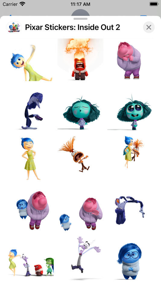 #3. Pixar Stickers: Inside Out 2 (iOS) By: Disney