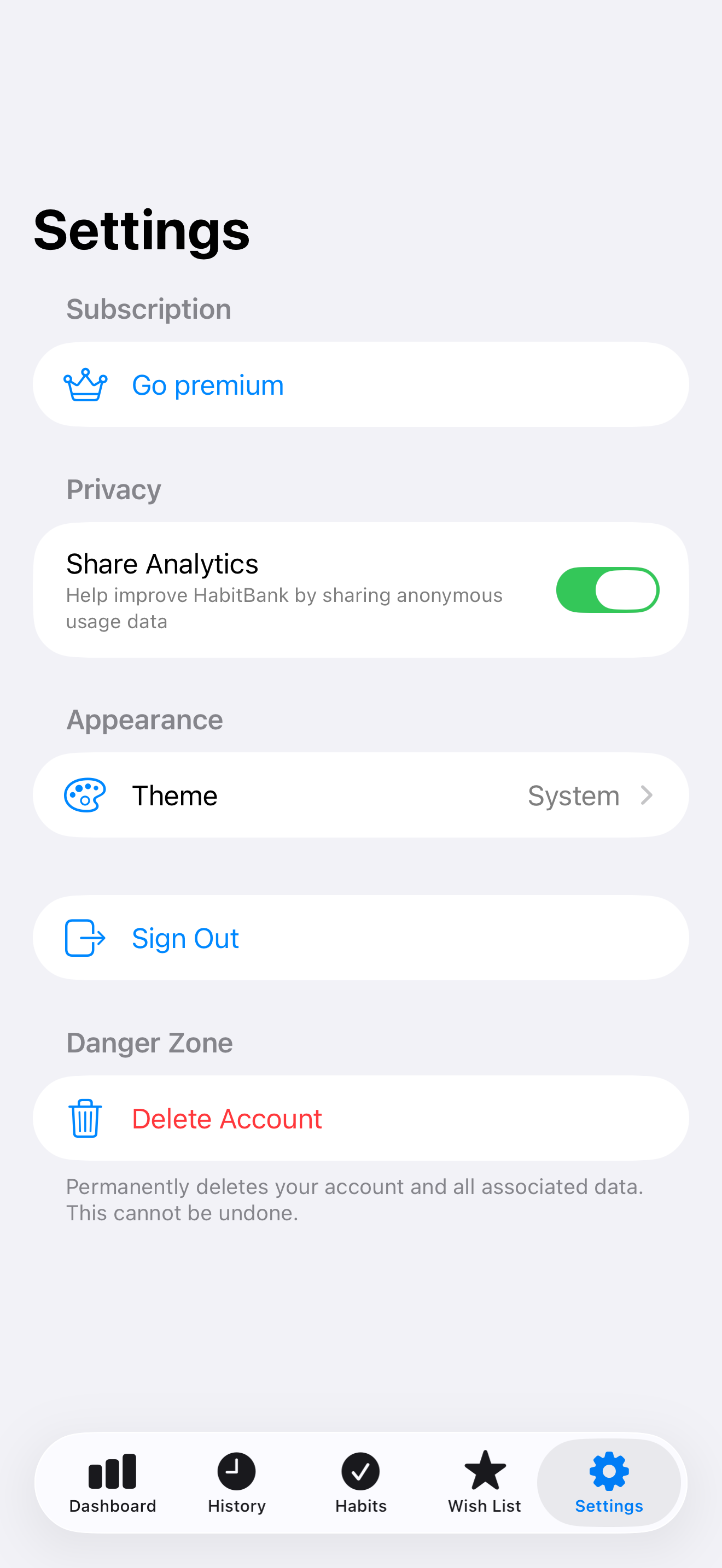 HabitBank screenshot 5
