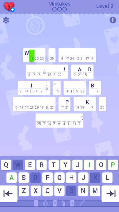 Cryptogram: Word Brain Puzzle Screenshot