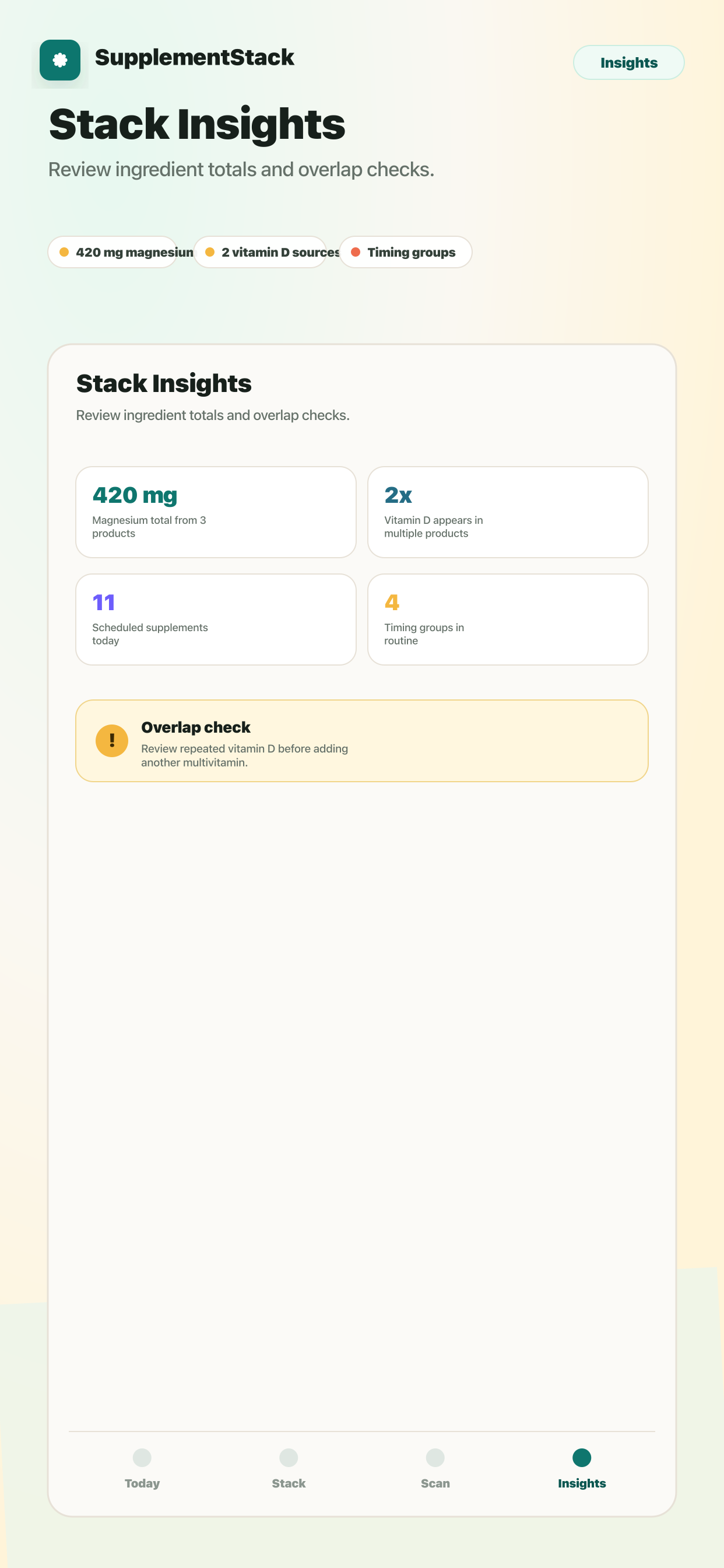 SupplementStack screenshot 4