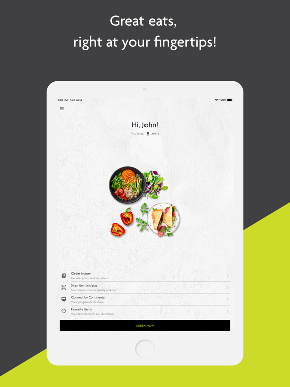 Continental Connect iPad screenshot 2 - Food & Drink app