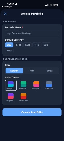Personal Investment Tracker screenshot