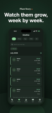 Watering Reminder: Plant Story iPhone screenshot